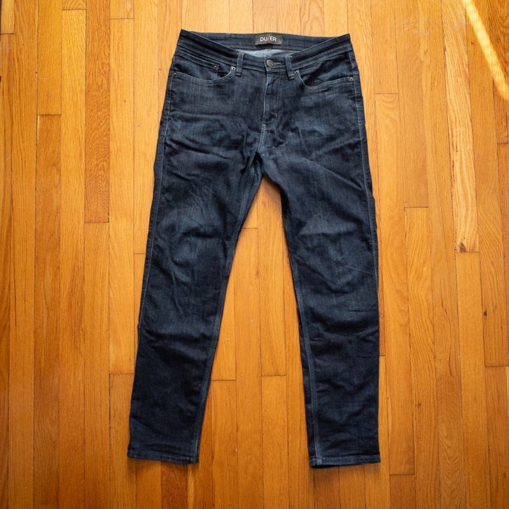 DU/ER DUER men's 32x30 L2X Slim Fit Jeans - dark blue